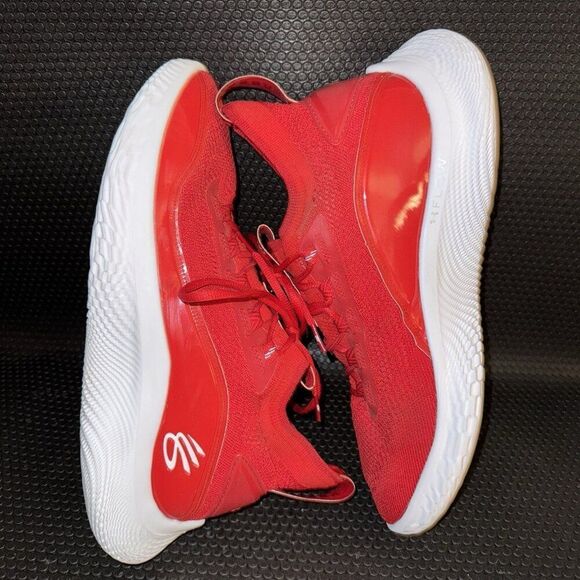 Under Armour Curry Flow 8 Red Basketball Athletic Shoes Men’s Size 13 - Picture 4 of 8